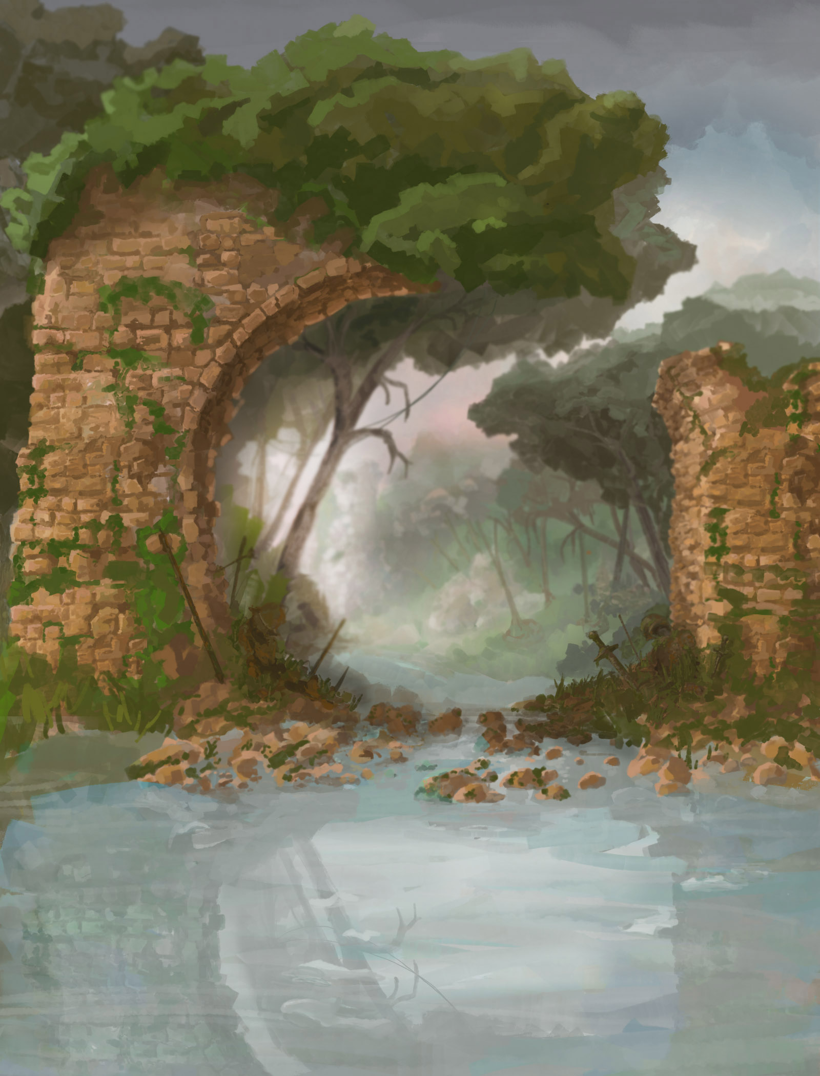 Painting Digital Art Ruins
